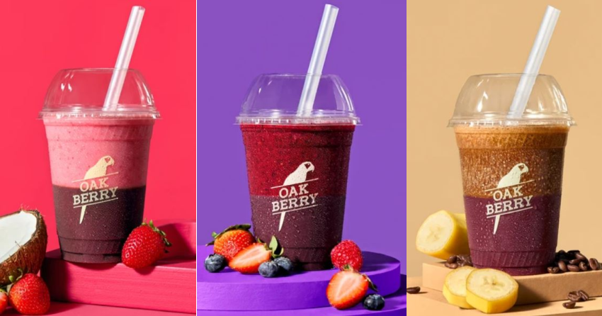 </who>Three of Oakberry's smoothie offerings, from left, Super Glow, Berry Blast and Coffee Punch.