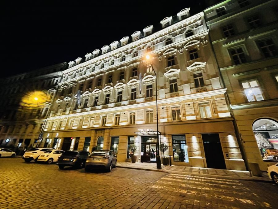</who>The Julius at night.