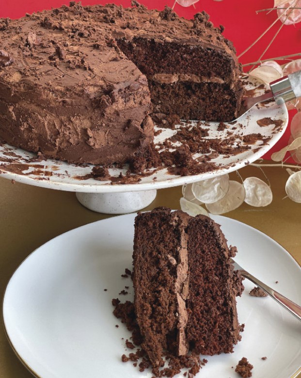 <who>Photo credit: Irresistibly Vegan</who>Vegan chocolate cake -- yum.