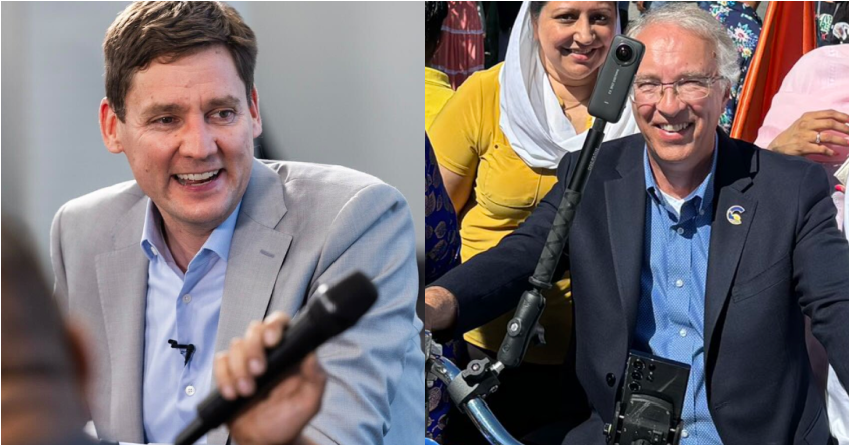 <who> Photo credit: David Eby/John Rustad/X </who> Eby (left) and Rustad shown in recent promotional photograph.